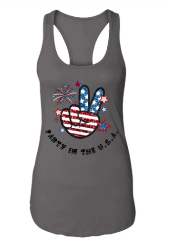 Celebrate Freedom 4th of July Tank Top – Lightweight, Festive Patriotic Print, Women's Summer Essential