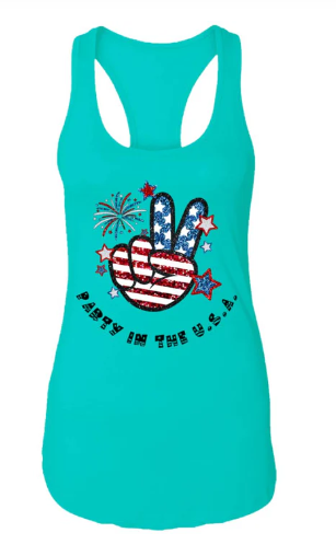 Celebrate Freedom 4th of July Tank Top – Lightweight, Festive Patriotic Print, Women's Summer Essential