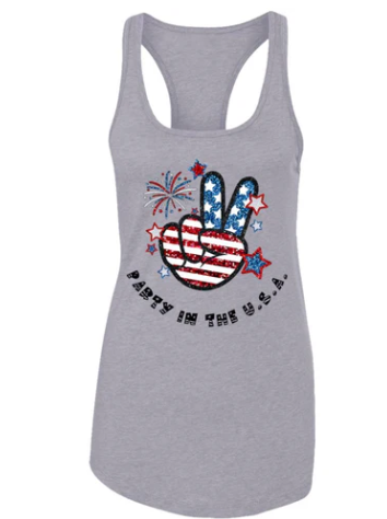 Celebrate Freedom 4th of July Tank Top – Lightweight, Festive Patriotic Print, Women's Summer Essential