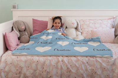 Personalized Microfiber Blanket – Custom Baby Girl Blanket, Perfect Gift for Kids or Newborns