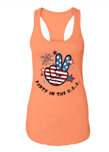 Celebrate Freedom 4th of July Tank Top – Lightweight, Festive Patriotic Print, Women's Summer Essential