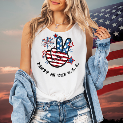 Celebrate Freedom 4th of July Tank Top – Lightweight, Festive Patriotic Print, Women's Summer Essential