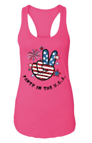 Celebrate Freedom 4th of July Tank Top – Lightweight, Festive Patriotic Print, Women's Summer Essential