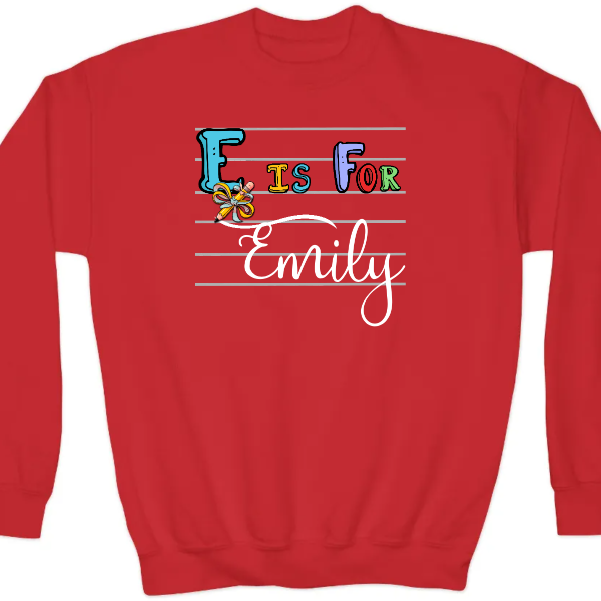 SF Custom School Sweatshirt – Personalized Youth Crewneck, Perfect First Day Back-to-School Gift for Boys & Girls!