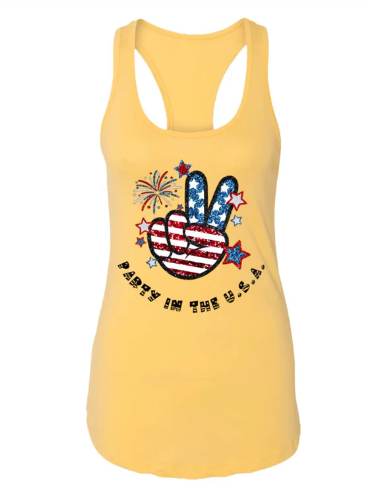 Celebrate Freedom 4th of July Tank Top – Lightweight, Festive Patriotic Print, Women's Summer Essential