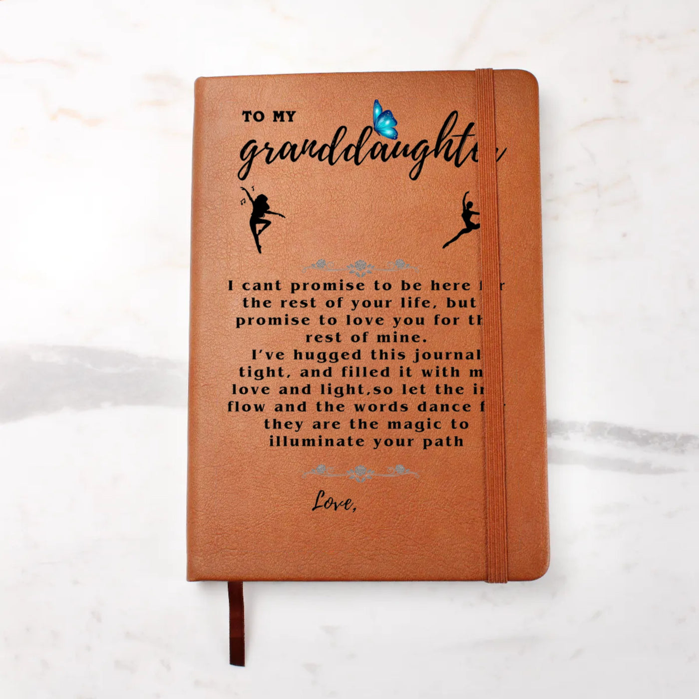 Graphic Leather Journal – Vegan, Lightweight, Perfect for Goals, Reminders & Staying Organized!