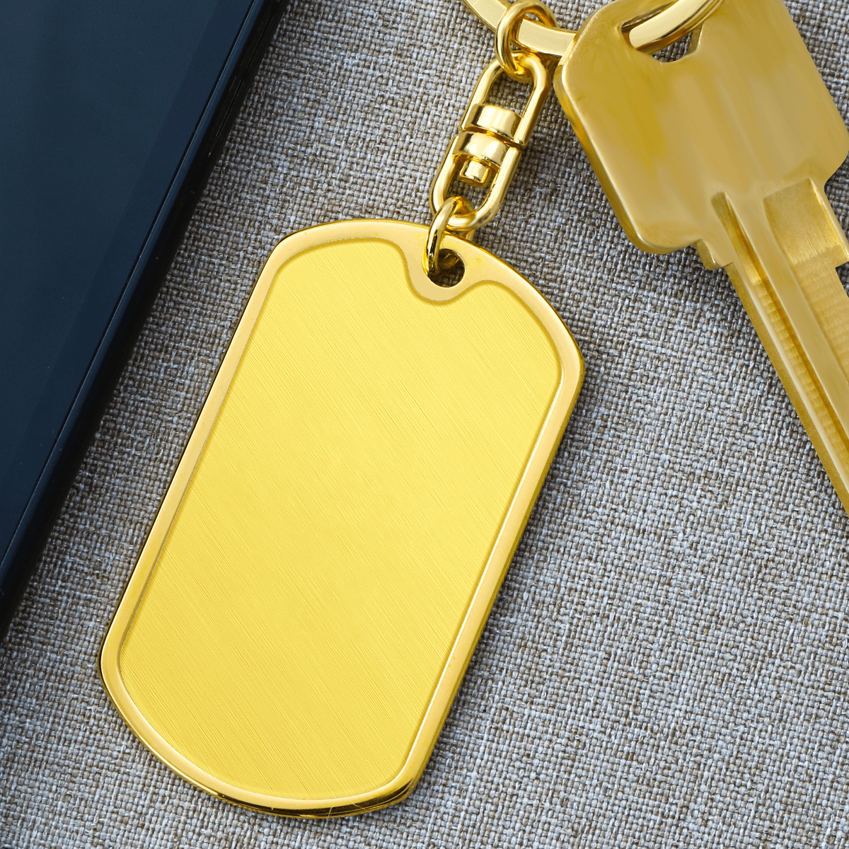 Dog Tag with Swivel Keychain