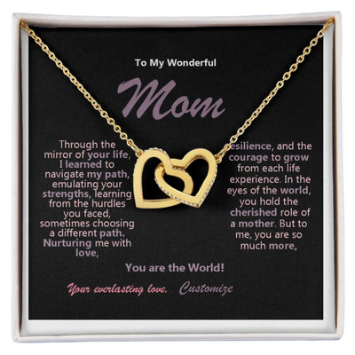 Interlocking Hearts Necklace – Meaningful Mother’s Day or Birthday Gift, Reflecting Life’s Journey!