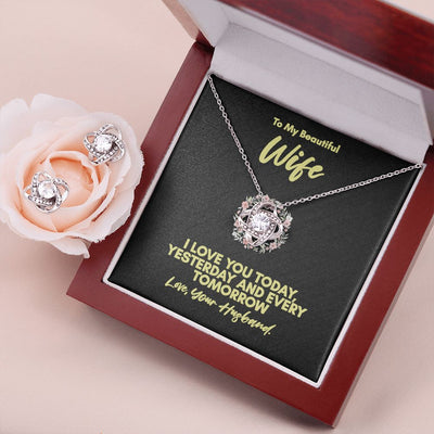 Love Knot Earring & Necklace Set – The Perfect Anniversary, Birthday, or Mother’s Day Gift for Wife!