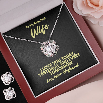 Love Knot Earring & Necklace Set – The Perfect Anniversary, Birthday, or Mother’s Day Gift for Wife!