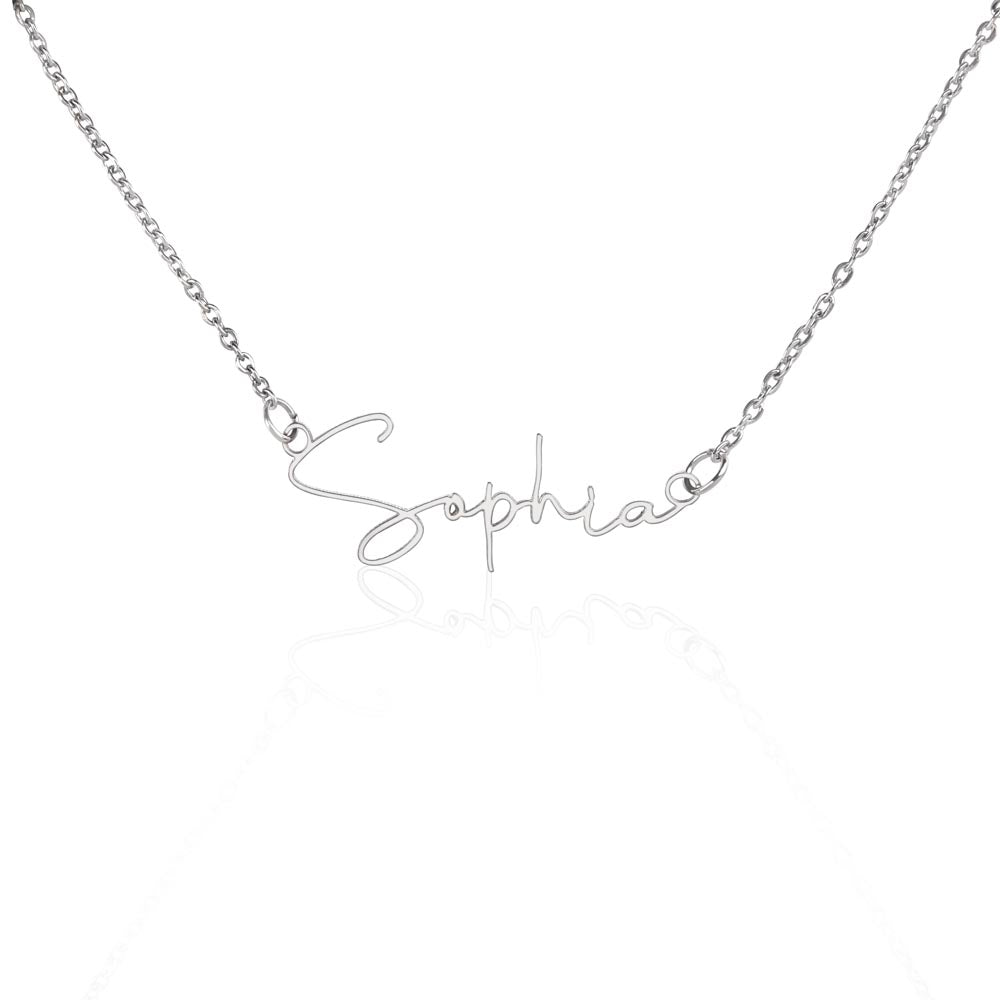 SIGNATURE NAME NECKLACE | GIFT FOR MOTHER FROM DAUGHTER | MOTHER'S DAY GIFT FROM DAUGHTER| BIRTHDAY GIFT FROM DAUGHTER