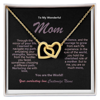 Personalized Interlocking Heart Necklace – Meaningful Jewelry Gift for Mom’s Birthday or Mother’s Day!