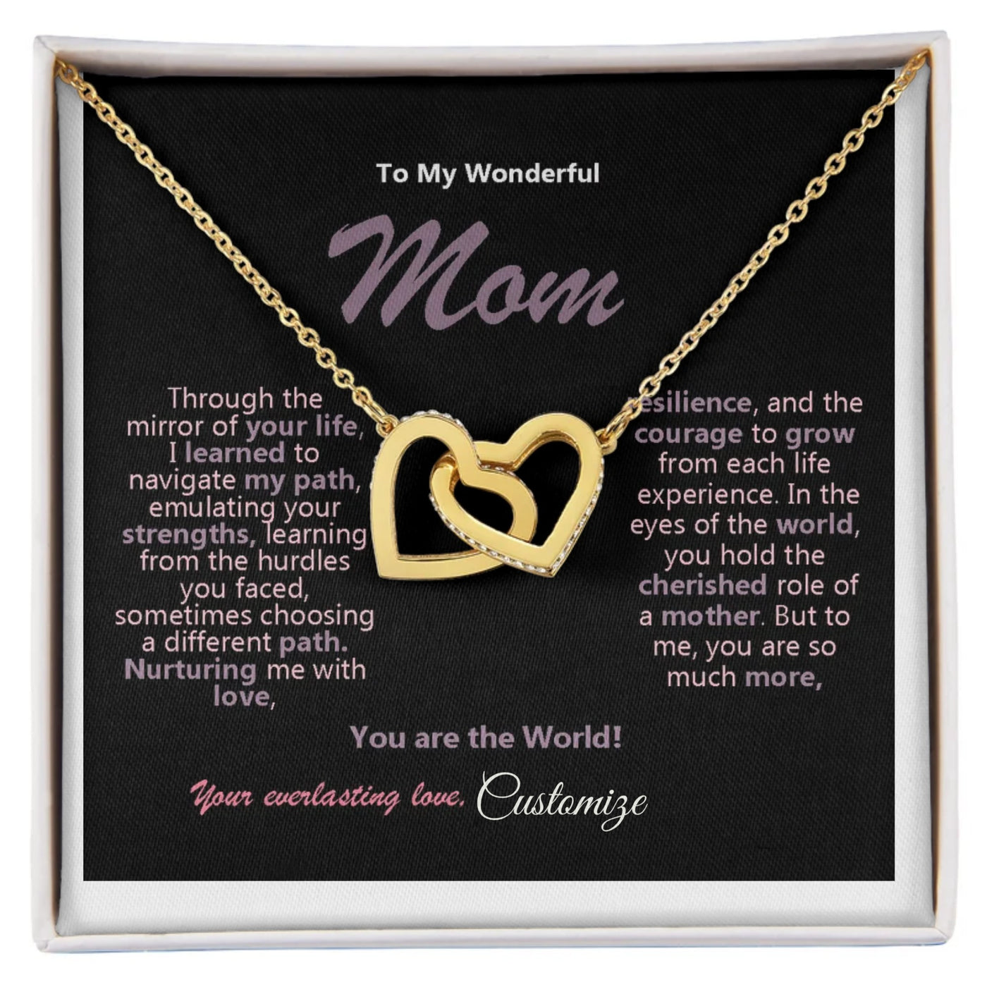 Interlocking Hearts Necklace – Elegant Mother’s Day Gift from Adult Children, Timeless Jewelry for Women!