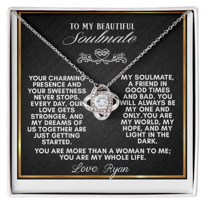 To My Soulmate Necklace – The Perfect Gift for Wife or Girlfriend, Ideal for Anniversaries or Special Moments!